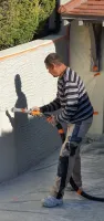 Pose de crépis sculpté dans une descente de cour dans une maison individuelle prés de Troy ( (4)