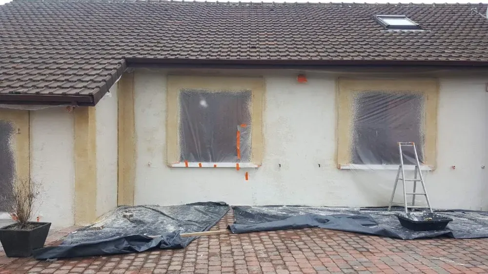 Pose d'un crépis sur l'ensemble de la maison chez un particulier près de Troyes (9)
