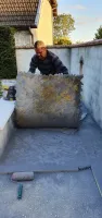 Création d'un seuil et d une plate-forme en béton imprimé dans une maison individ ( (3)
