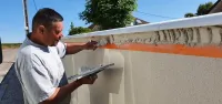 Décoration sur un mur en crépis sculpté chez un particulier près de Troyes (2)