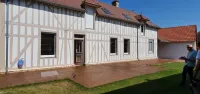 Création d'une terrasse en béton imprimé chez un particulier près de Troyes (1)
