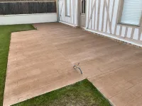 Création d'une terrasse en béton imprimé chez un particulier près de Troyes (3)