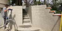 Création d'un mur en crépis sculpté dans une maison individuelle prés de Troyes (1)