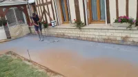 Création d'une terrasse en béton imprimé dans une maison particulière près de Troyes (1)