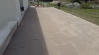 Création d'une terrasse en béton imprimé dans une maison particulière près de Troyes (2)