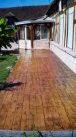 Création d'une terrasse en béton imprimé dans une maison particulière près de Troyes (5)